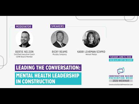 Leading the conversation: Mental health leadership in construction